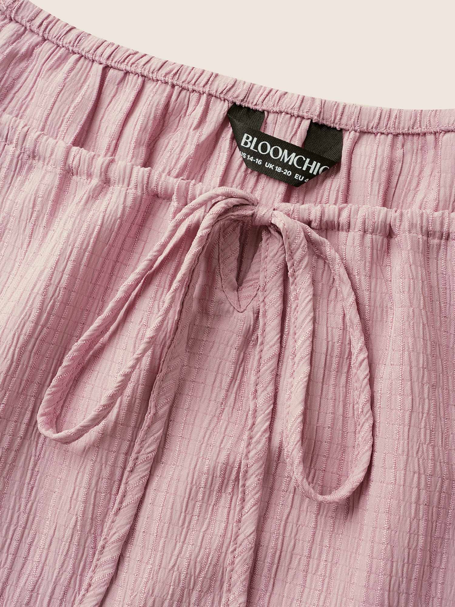 Square Neck Textured Ruffle Layered Hem Dress