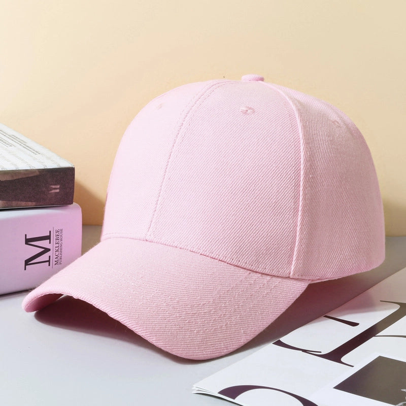 Hat Spring And Autumn New Solid Color Printable Logo Advertising Hat Sunscreen Cap Sports Baseball Cap Light Plate Cap