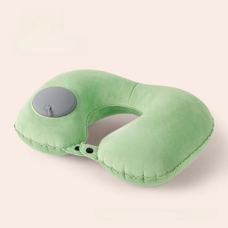 Inflatable U-shaped Pillow Cool Pressing Inflatable Pillow Travel Portable Neck Pillow Travel Sanbao Storage Pillow For Airplane