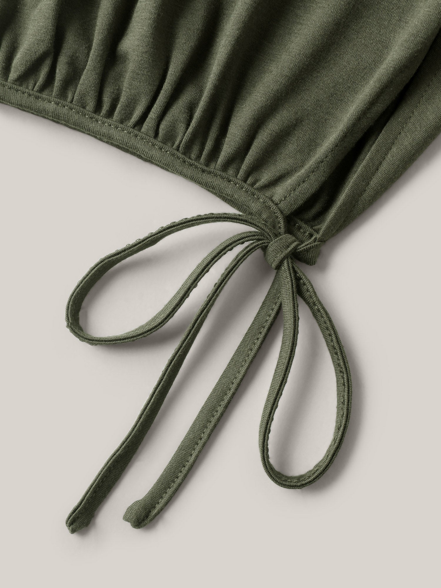 Keyhole Hem Ties Jogger Pants