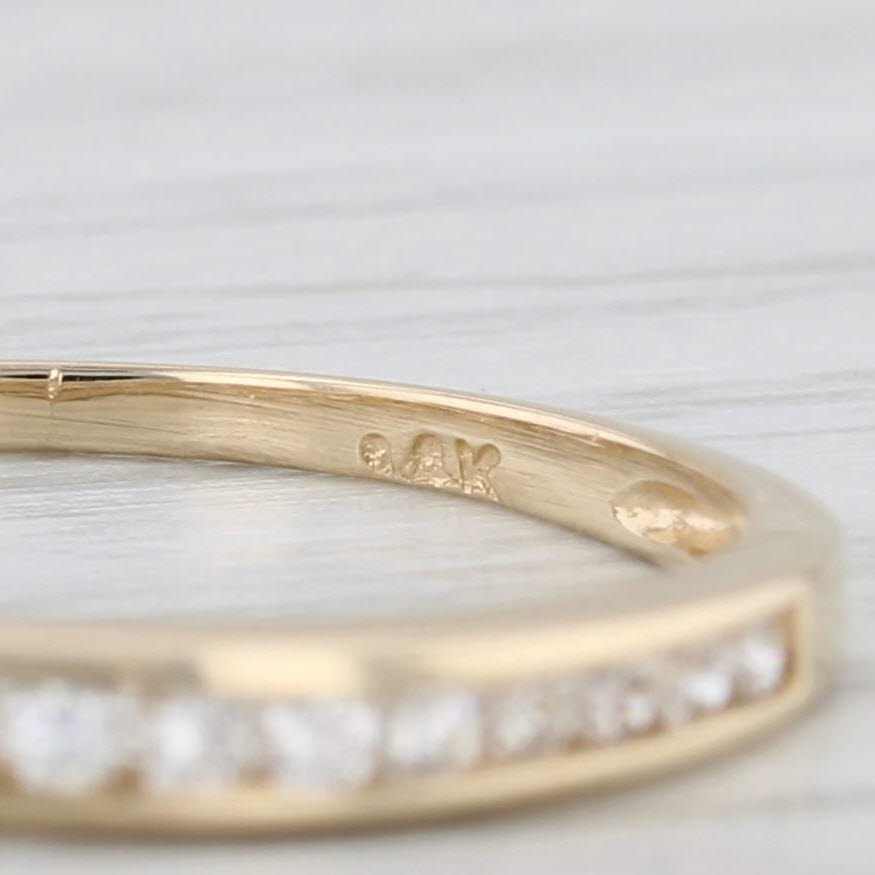 0.23ctw Diamond Wedding Band 14k Yellow Gold Size 6.75 Stackable Anniversary