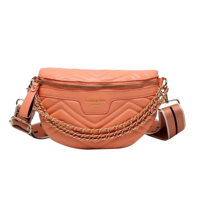 Women's Streetwear Solid Color Pu Leather Waist Bags