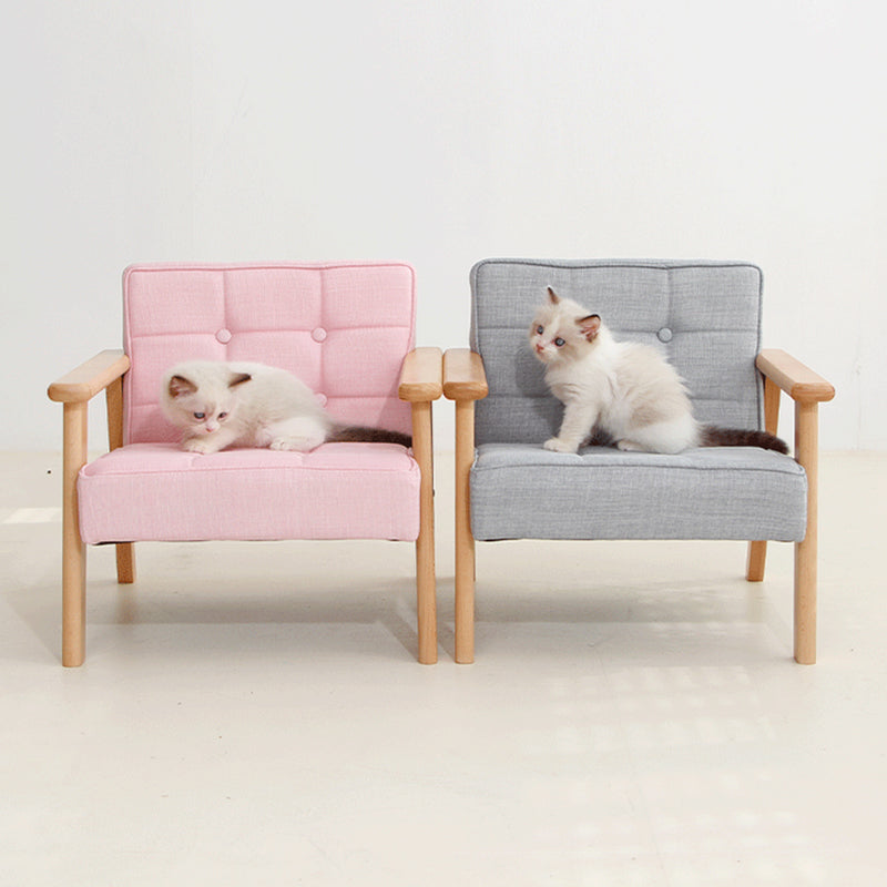 Wood Backrest Cat Sofa Chair