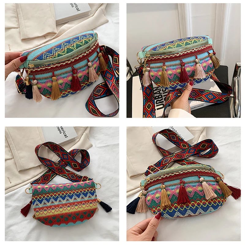 🔥 BIG SALE - 48% OFF🔥🔥Colorful Woven Waist/Shoulder Bag