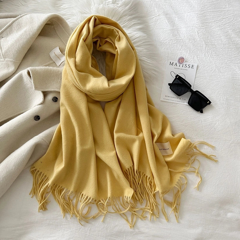Unisex Streetwear Solid Color Imitation Cashmere Scarf