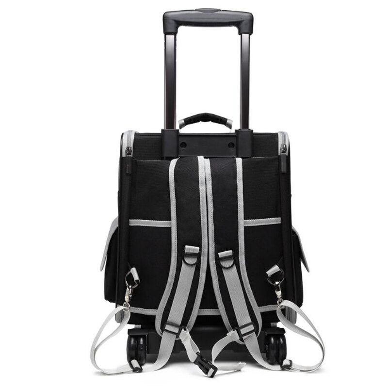 Rolling Carrier Dog Backpack With Wheels