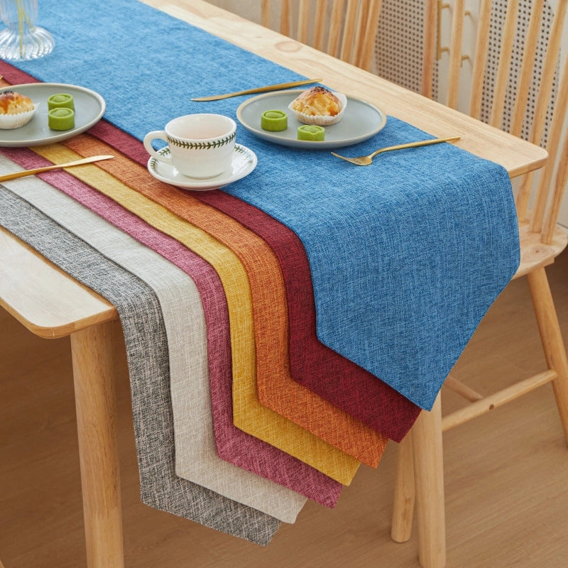 Minimalist Solid Color Linen Tablecloths