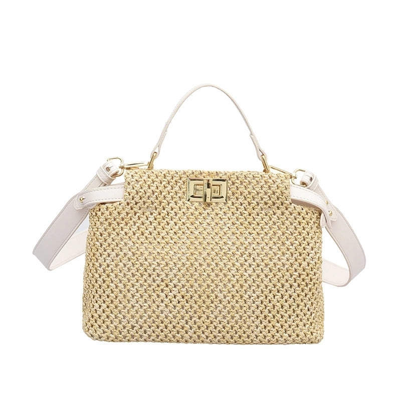 Women's Medium All Seasons Straw Streetwear Straw Bag