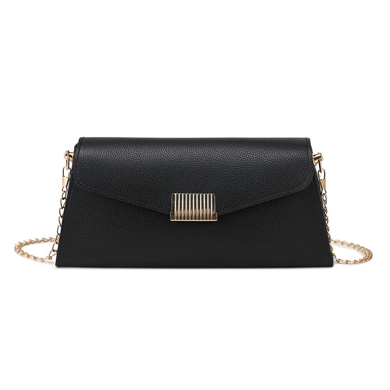 Women's Medium Pu Leather Solid Color Basic Square Magnetic Buckle Shoulder Bag Crossbody Bag