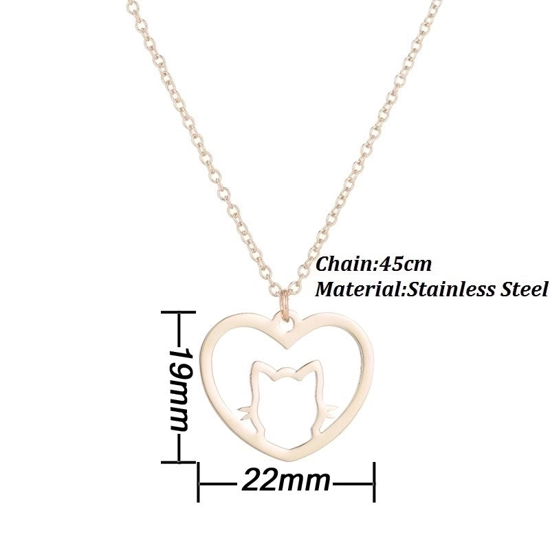 Minimalist Animal 201 Stainless Steel 18K Gold Plated Plating Stainless Steel Necklaces