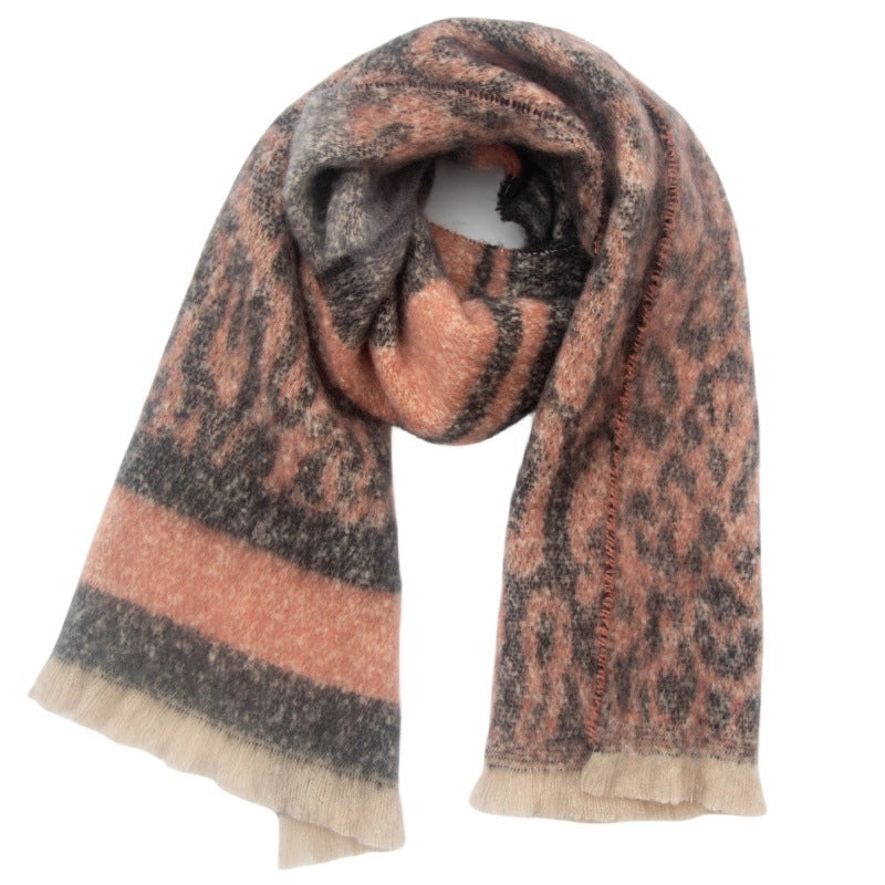 Unisex Casual Minimalist Leopard Polyester Scarf