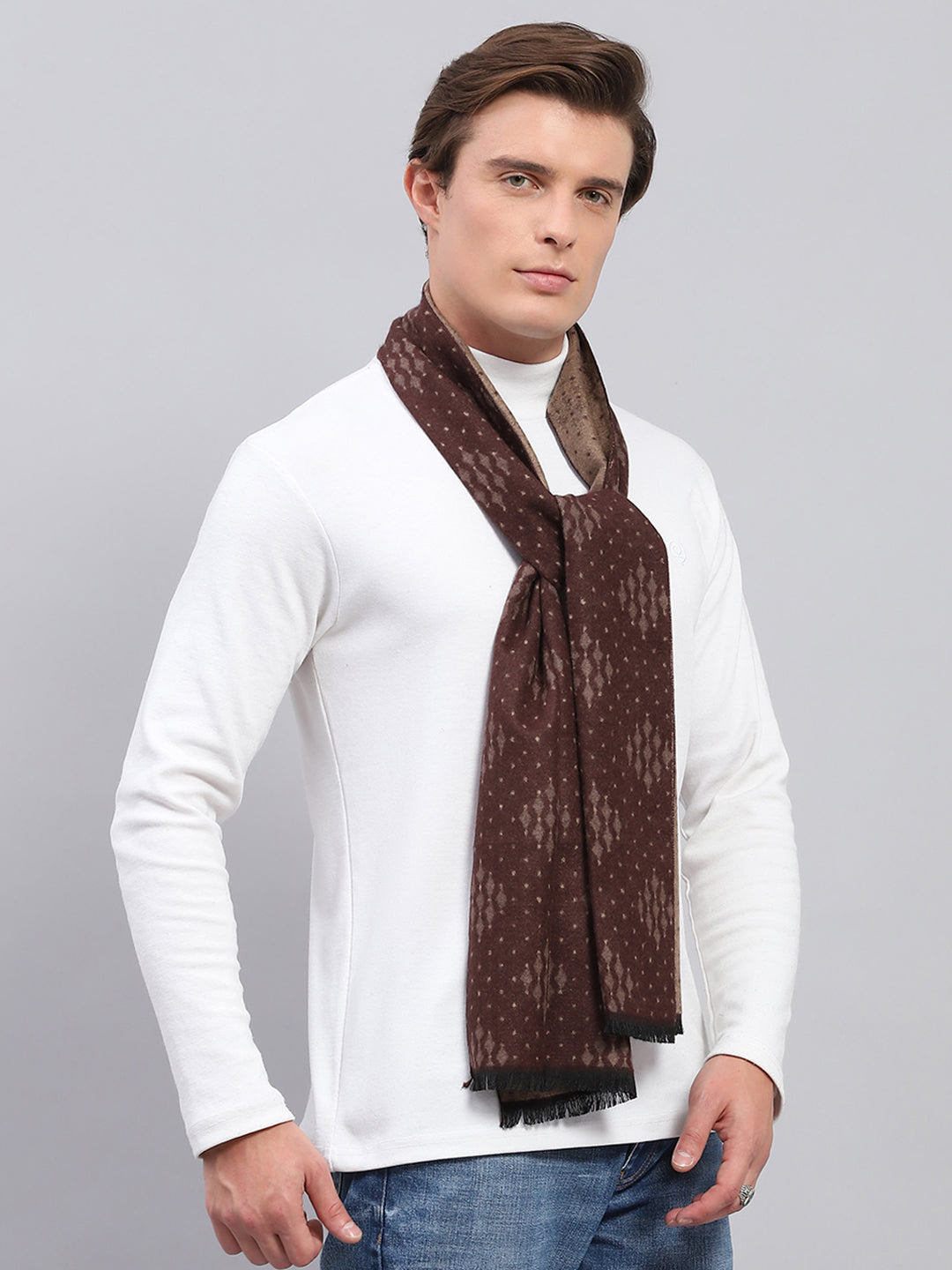 Men Multicolor Self Design Muffler