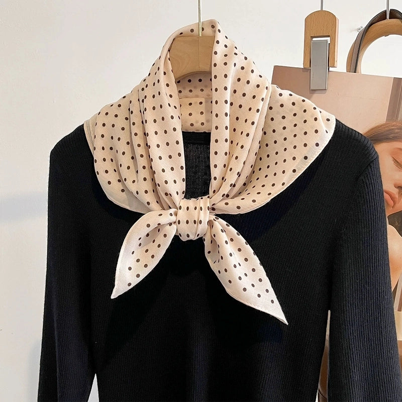 Women's Elegant Flower Polyester Silk Scarf