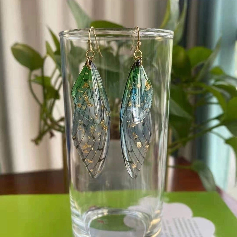 1 Pair Minimalist Wings Copper Epoxy Women's Drop Earrings