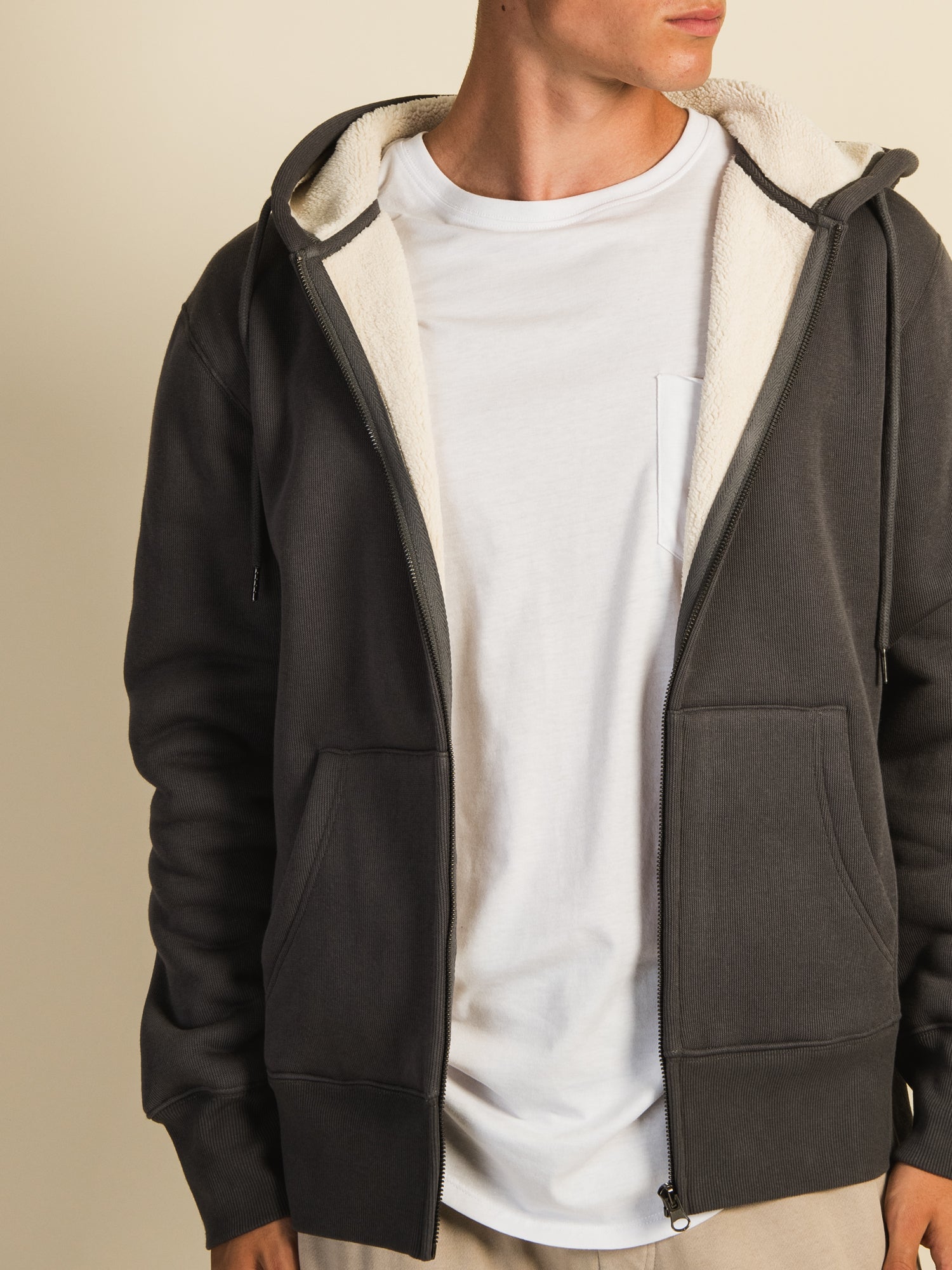 KOLBY SHERPA LINED FLEECE HOOD