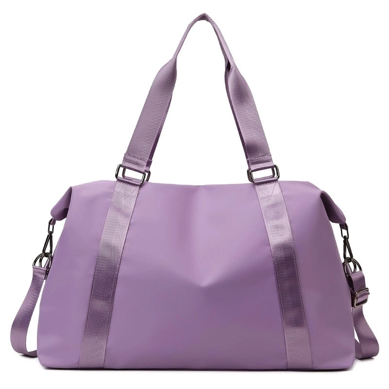 Unisex Vacation Solid Color Nylon Waterproof Travel Bags