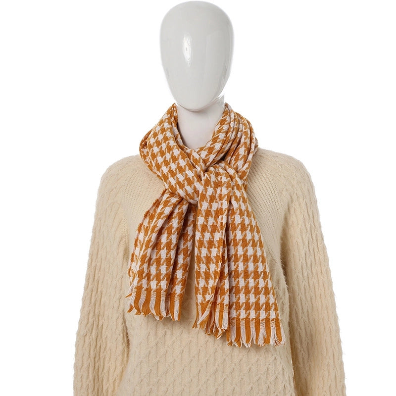 Women's Minimalist Classic Style Color Block Acrylic Polyester Scarf