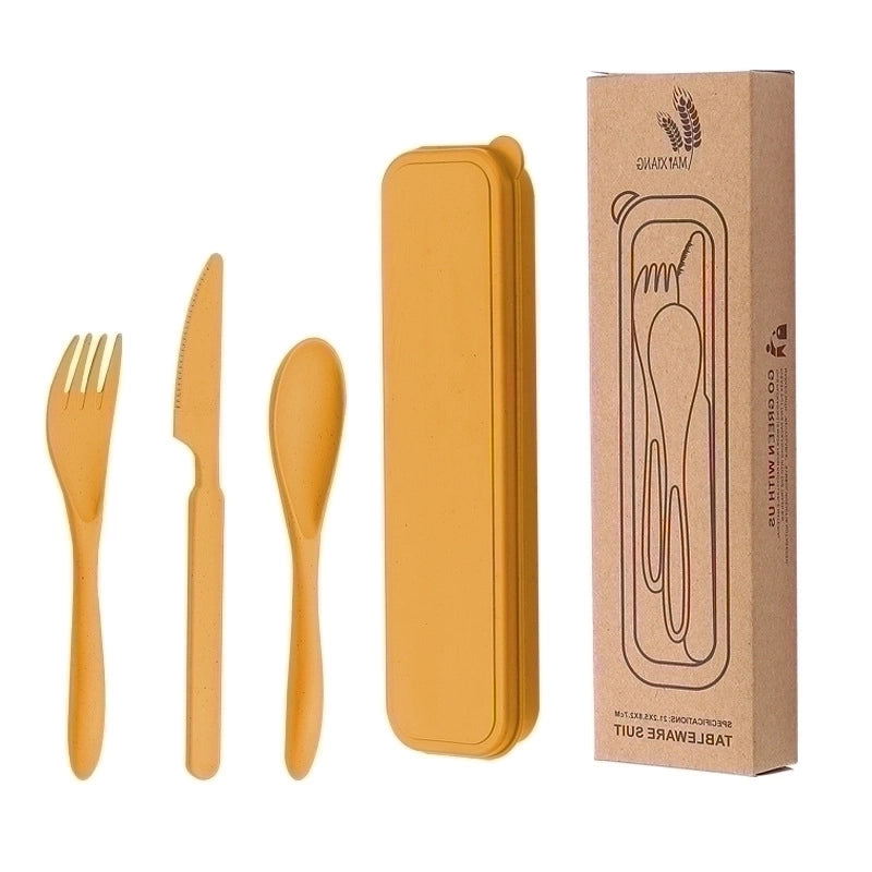 Casual Solid Color Wheat Straw Tableware 1 Set