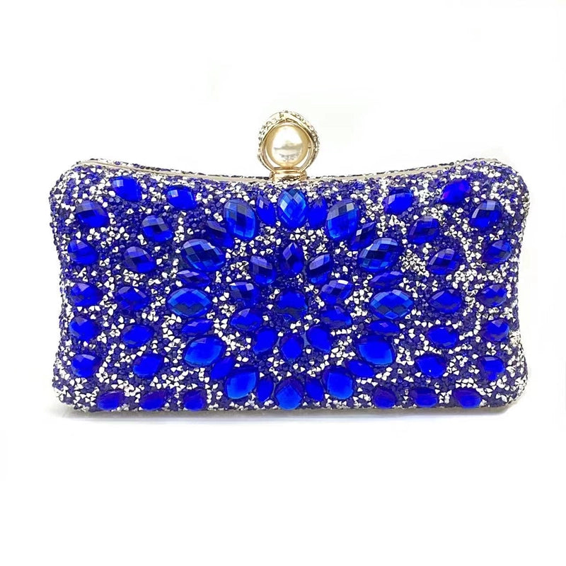 Green Pink Rose Red Arylic Water Droplets Pillow Shape Evening Bags