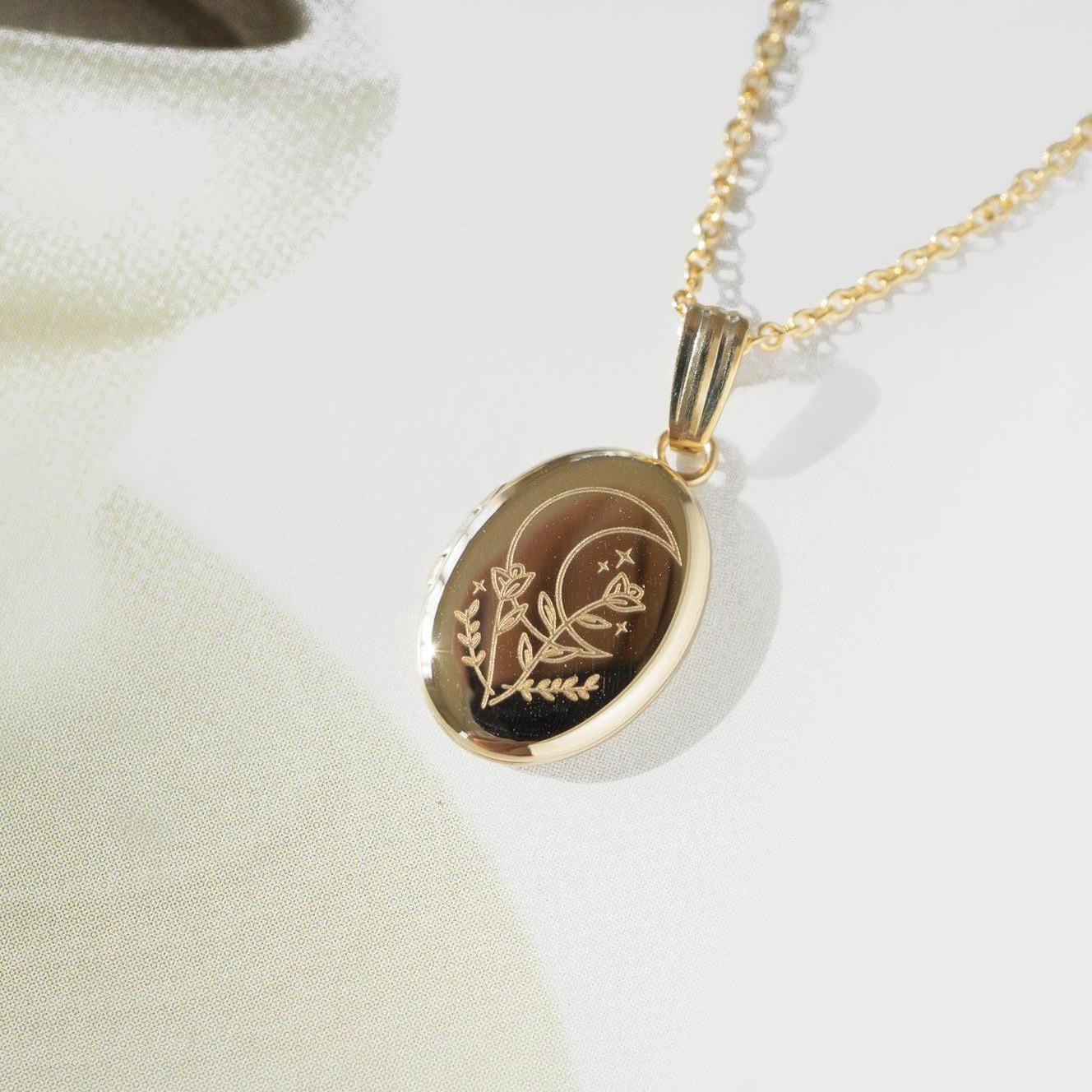 Vintage Retro Geometric Moon Star Copper Necklaces