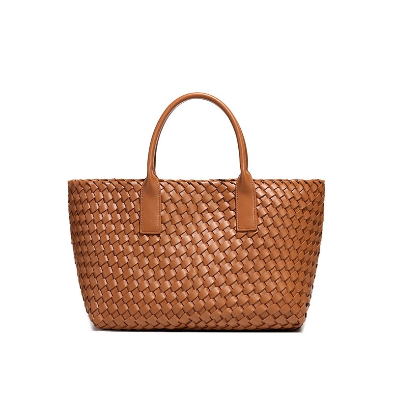 Women's Woven Bag Summer New Light Luxury Large Capacity Vegetable Basket Bag Fashion Casual Versatile High Quality Handbag For Women