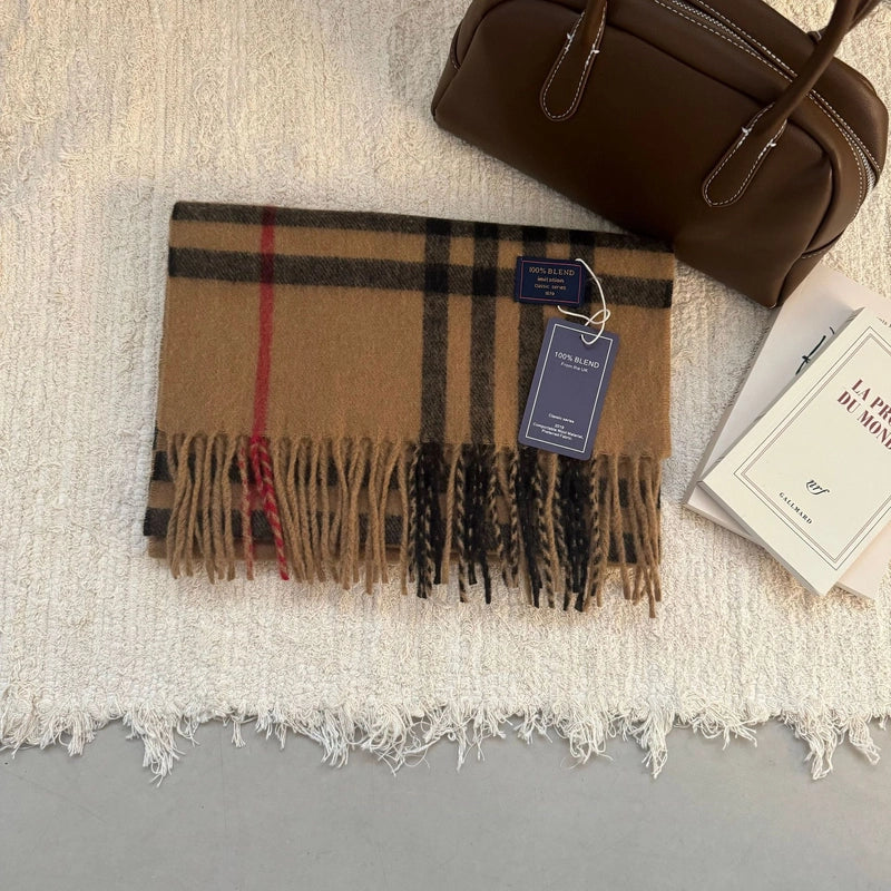 Unisex Minimalist Lattice Imitation Cashmere Scarf