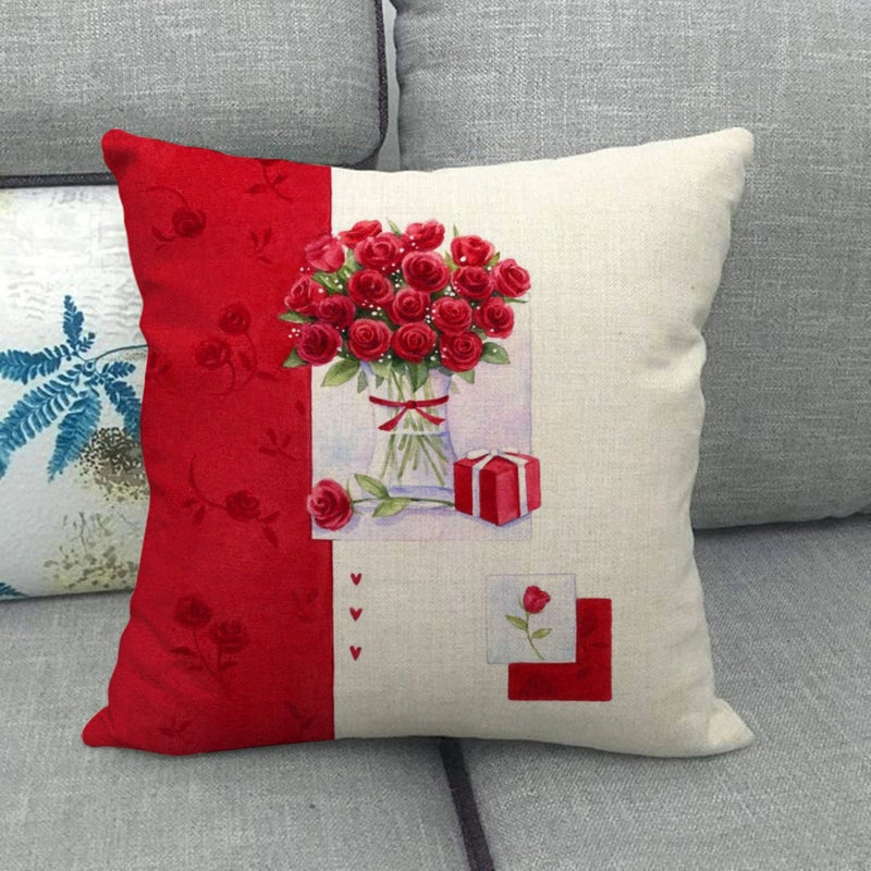 Christmas Casual Cartoon Linen Pillow Cases Couch & Sofa Decor