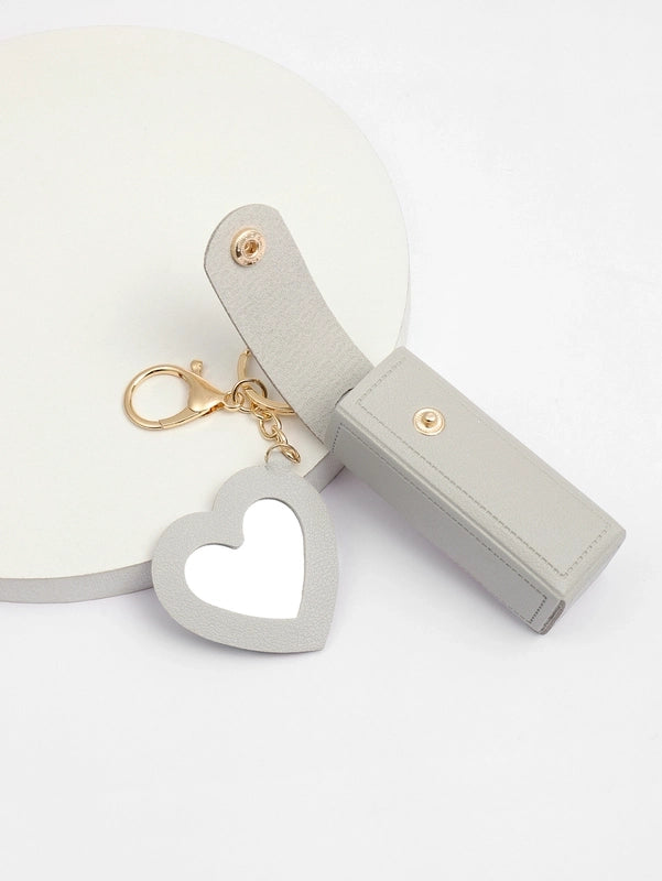 Black Army Green White Pu Leather Heart Shape Solid Color Evening Bags