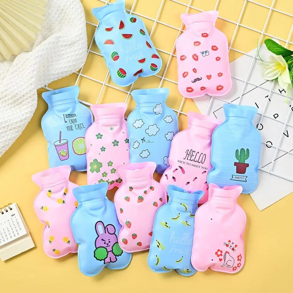 Portable Cute Hot & Cold Water Bag Bottle Shape Winter Feet Hand Warmer