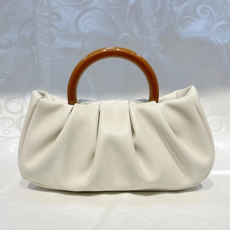 Gold Silver Green Pu Leather Solid Color Cloud Shape Evening Bags