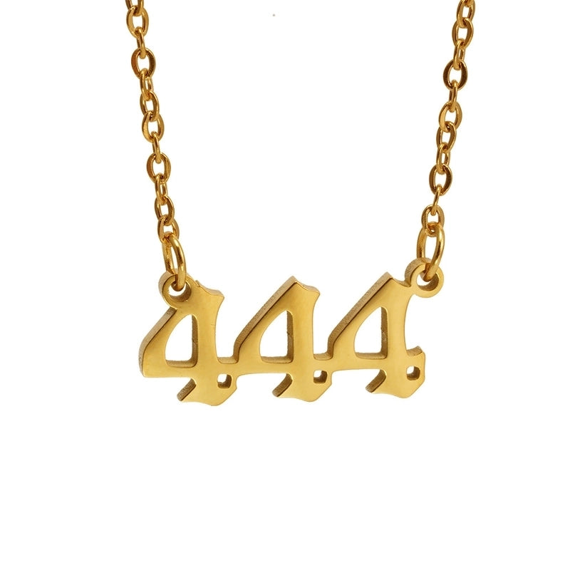 Minimalist Number Stainless Steel Plating Necklace 1 Piece