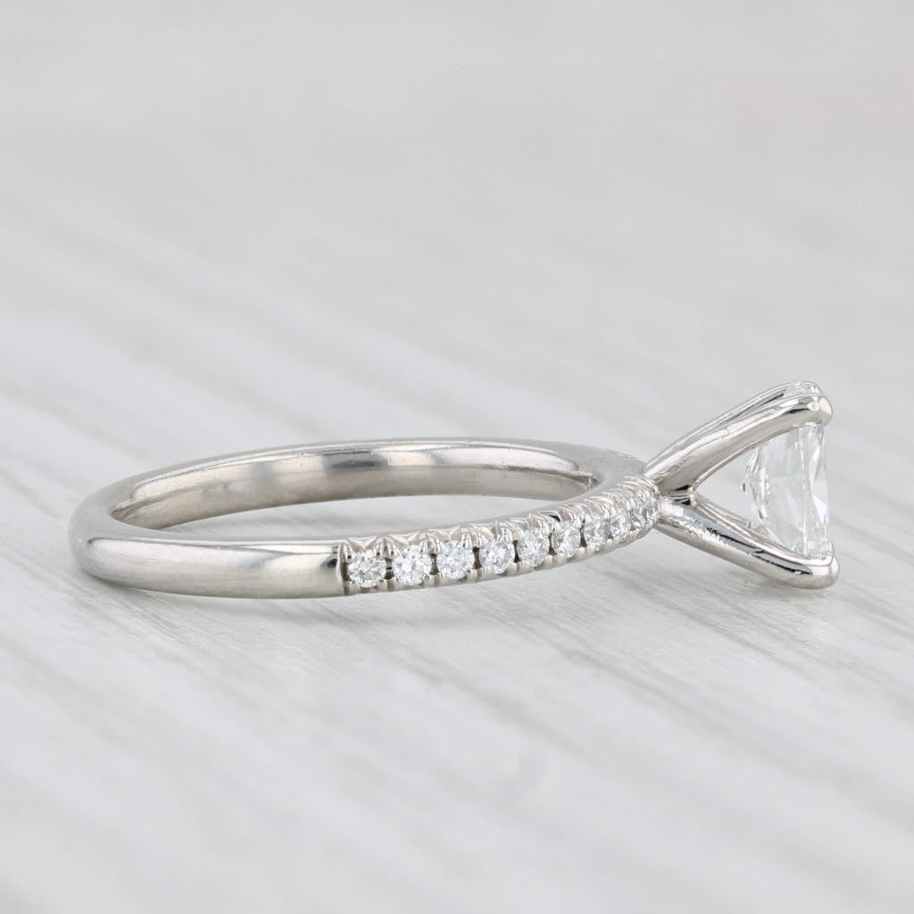 0.84ctw Oval Diamond Engagement Ring 950 Platinum Solitaire w/ Accents Sz 5 GIA