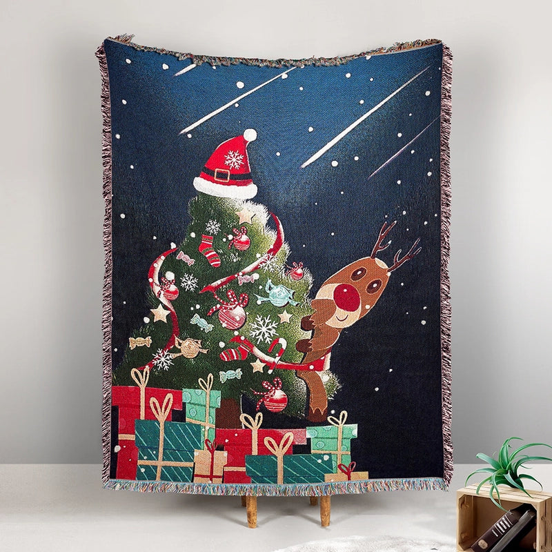 Casual Elegant Cute Elk Cotton Polyester Blanket Couch & Sofa Decor