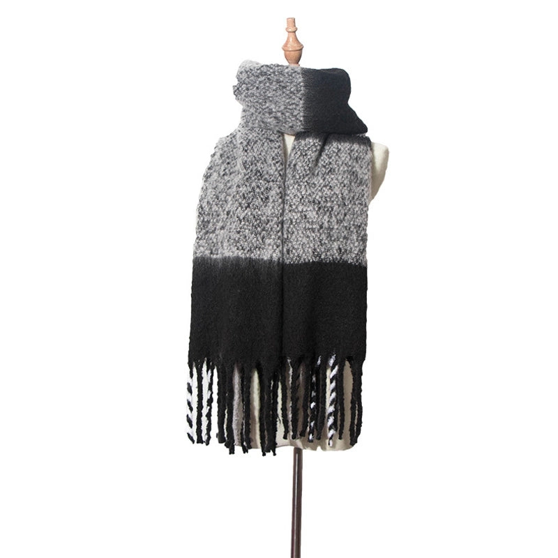 Women's Streetwear Lattice Polyester Tassel Scarf