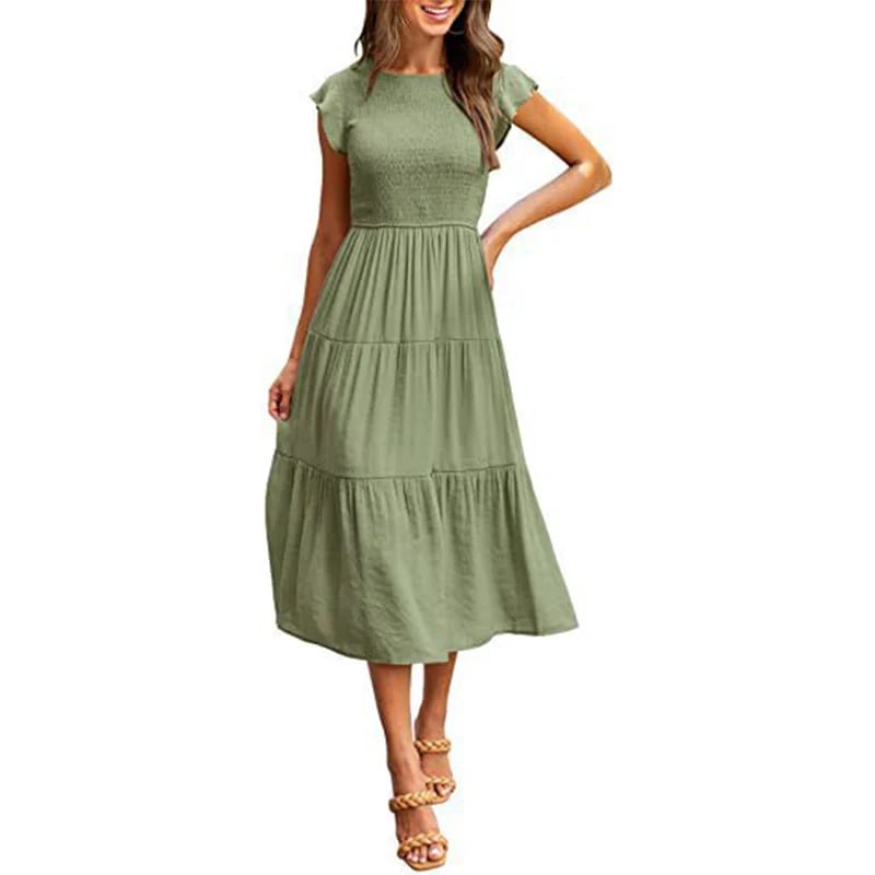 WOMEN'S SUMMER CASUAL FLUTTER SHORT MIDI DRESS 🔥 Extra 10% OFF At Checkout 🔥