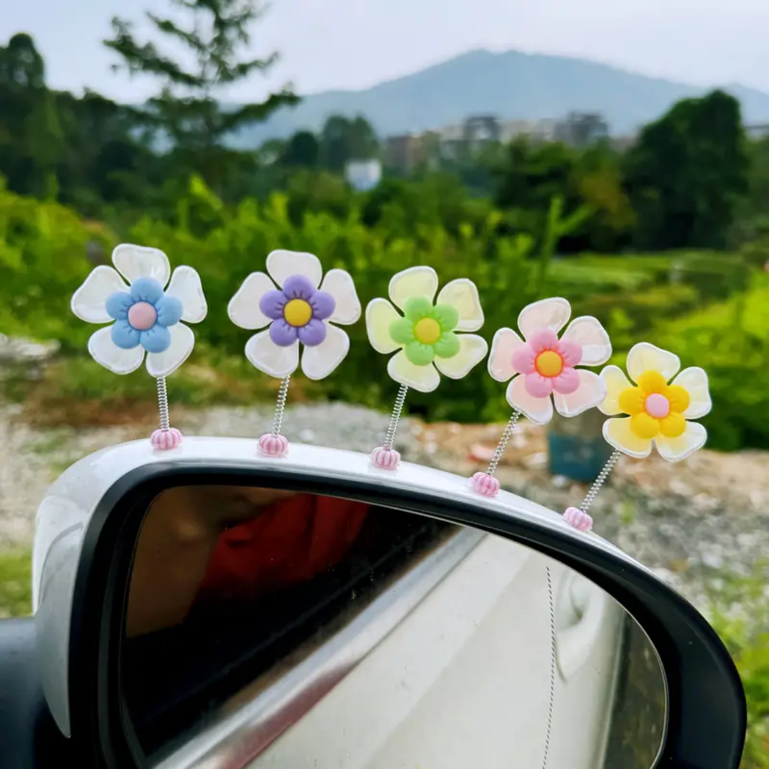 Shaking Flowers Car Dashboard Decoration