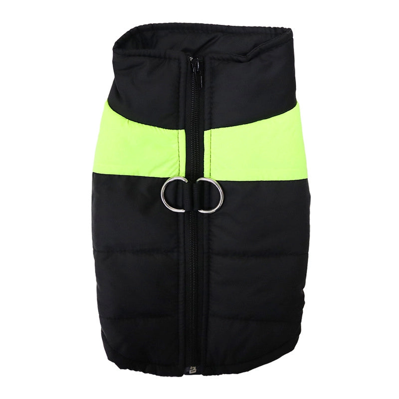 Thickened Autumn/winter Dog Clothes Pet Skiing Jacket Windproof Winter Cotton Vest Seasonal Assault Clothing