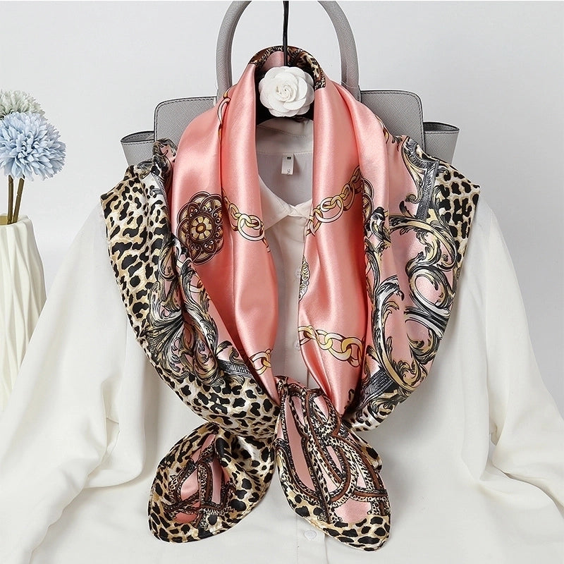 Women's Fashion Flower Chiffon Printing Silk Scarves