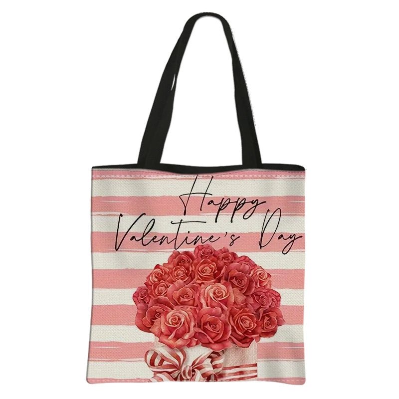 Women's Medium Polyester Letter Heart Shape Classic Style Square Open Shoulder Bag