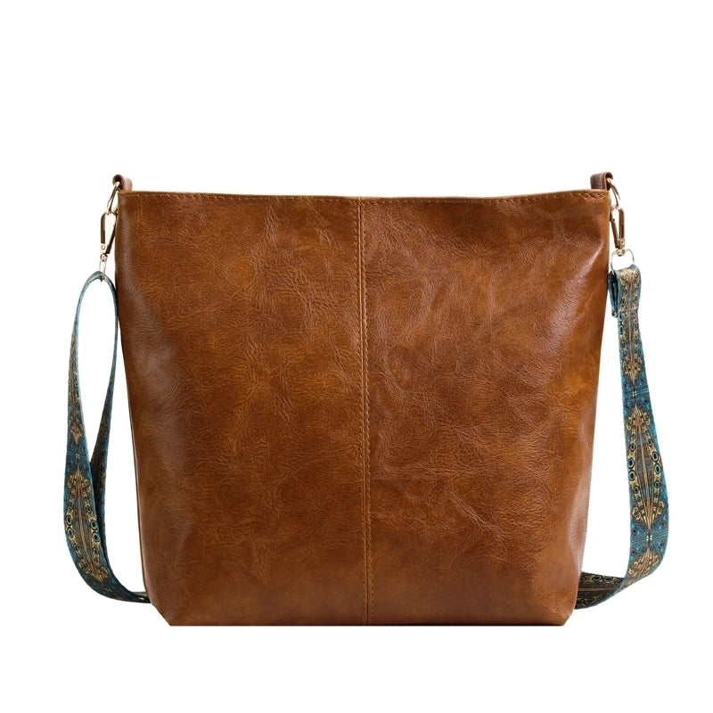 Women's Pu Leather Solid Color Vintage Style Square Zipper Underarm Bag