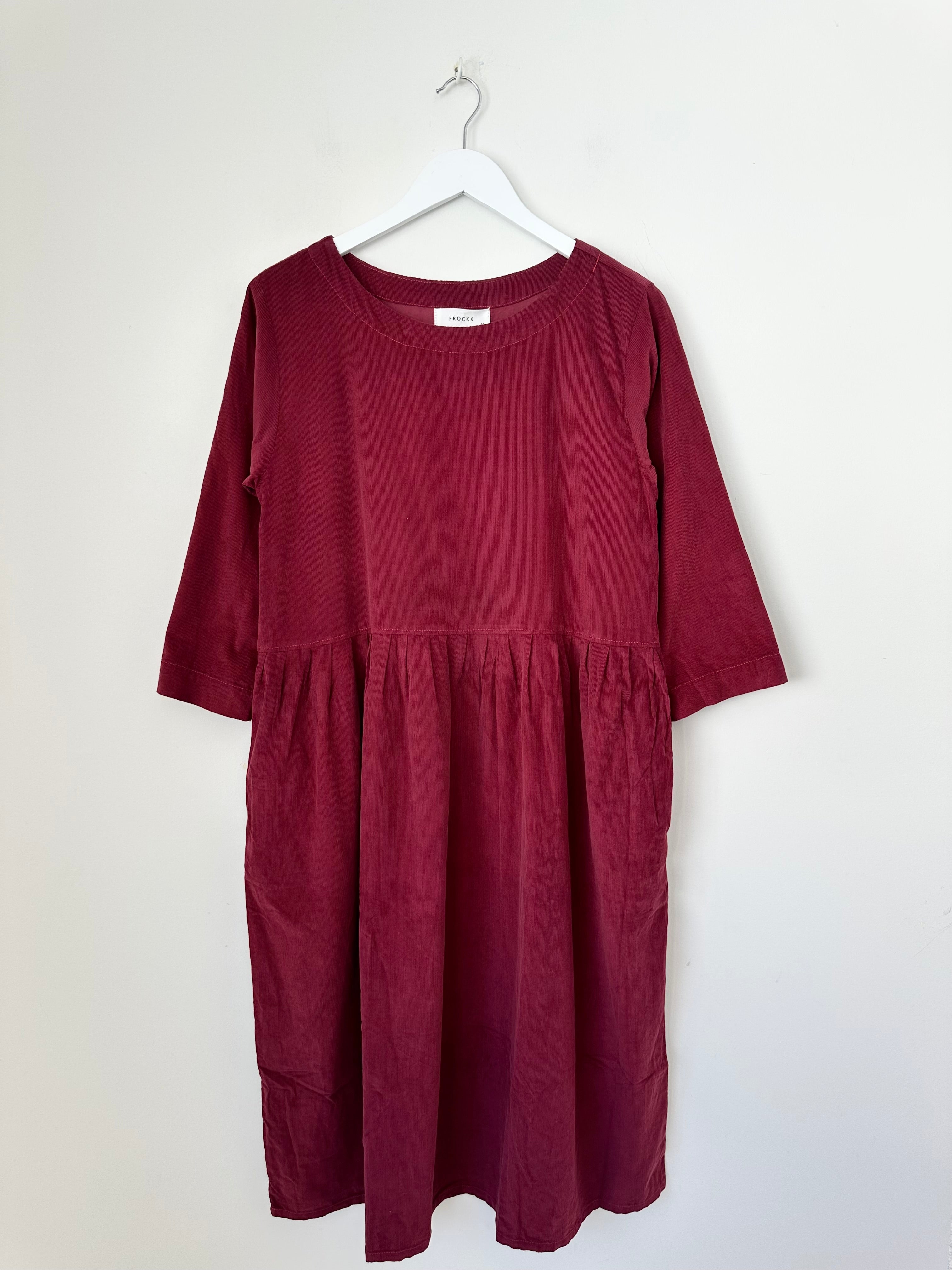april dress - merlot wine cord