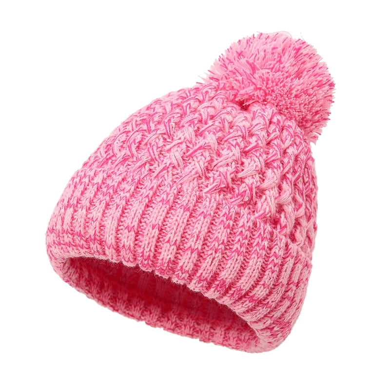 Hot Sale Knitted Hat Autumn And Winter Fur Ball Colorful Wool Hat Adult Warm Pullover Hat