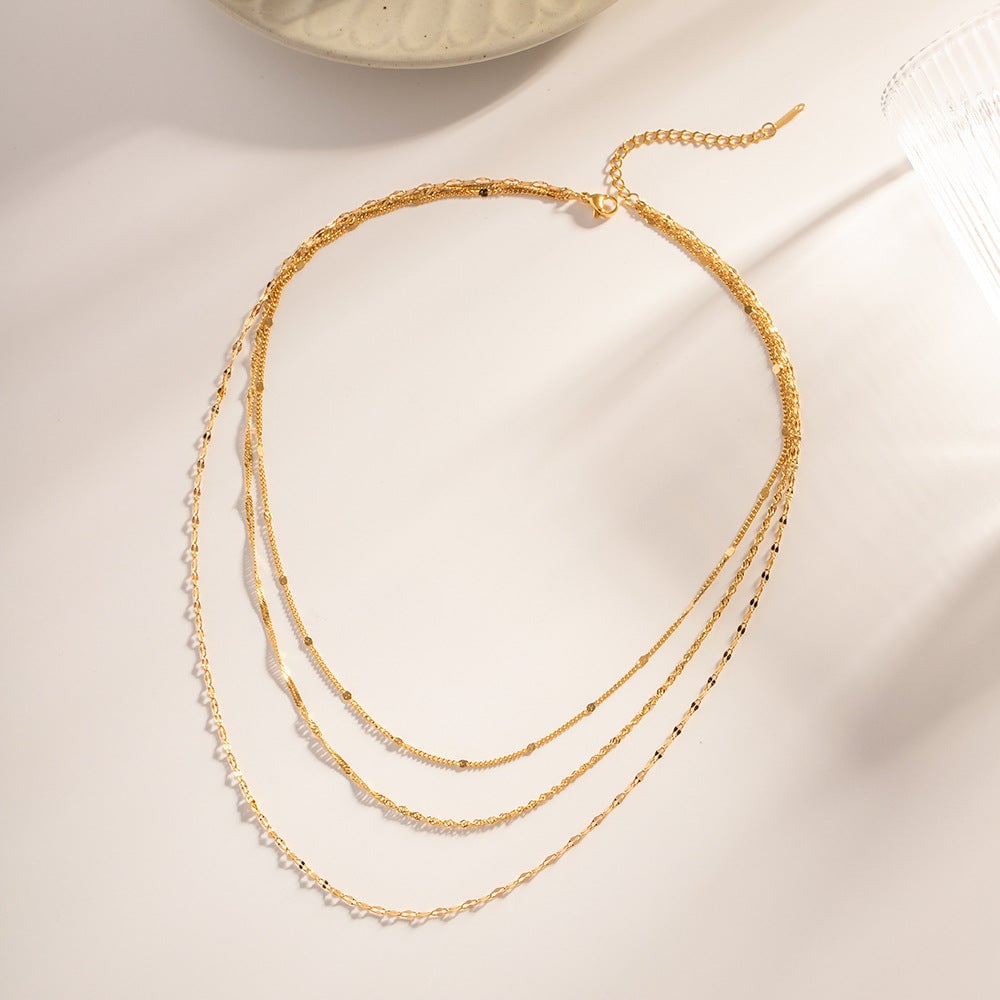 Chain Stainless Steel 18K Gold Plated Necklaces
