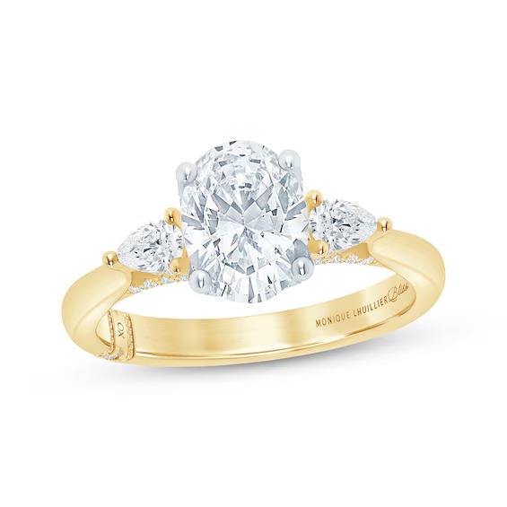 Monique Lhuillier Bliss Round-Cut Lab-Grown Diamond Engagement Ring 2-5/8 ct tw 18K Two-Tone Gold