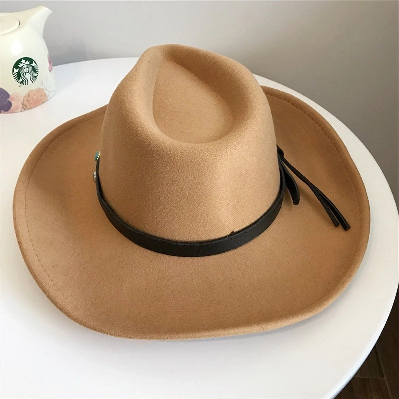Men's Pastoral Skull Crimping Fedora Hat