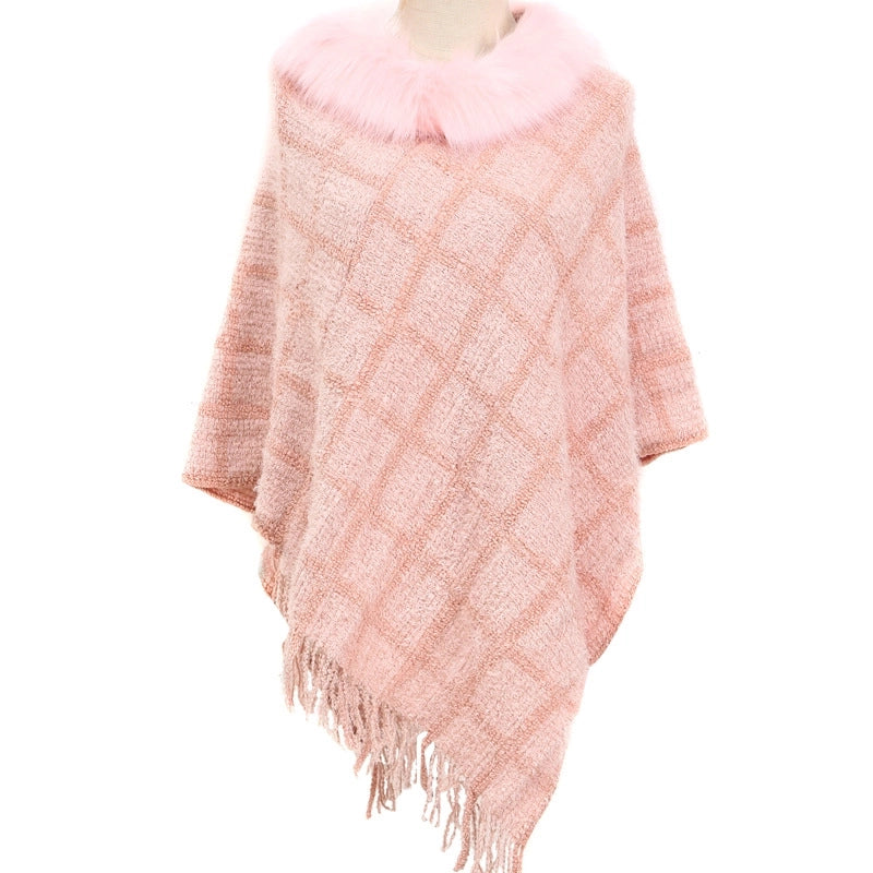 Women's Streetwear Plaid Polyester Tassel Shawl