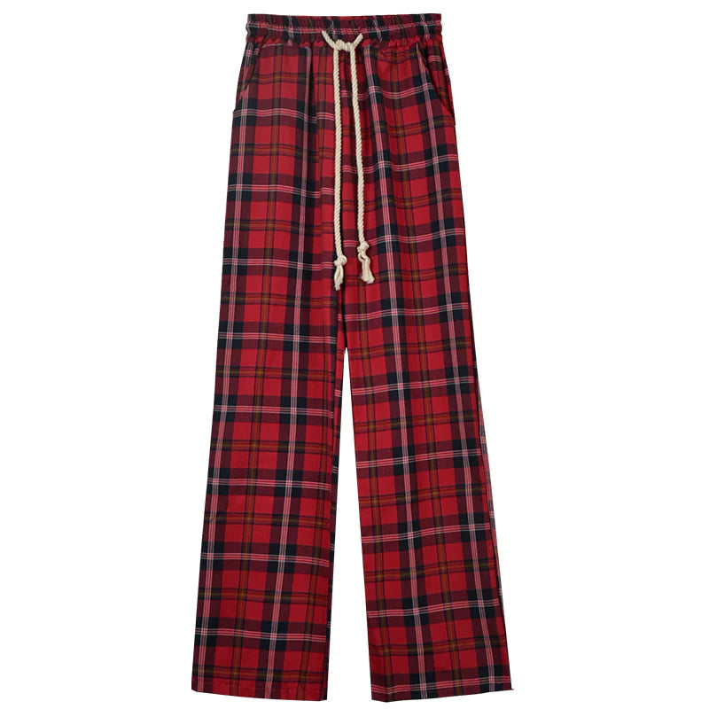 VINTAGE RED CHECK PANTS  KF83153