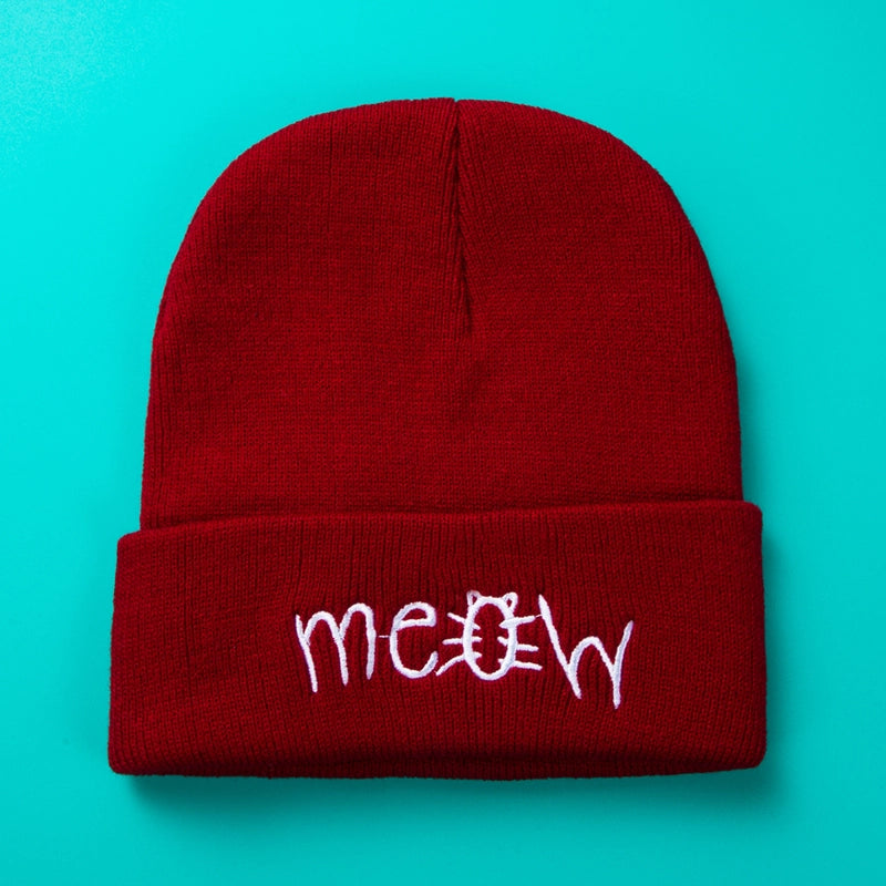 Unisex Fashion Letter Embroidery Crimping Wool Cap