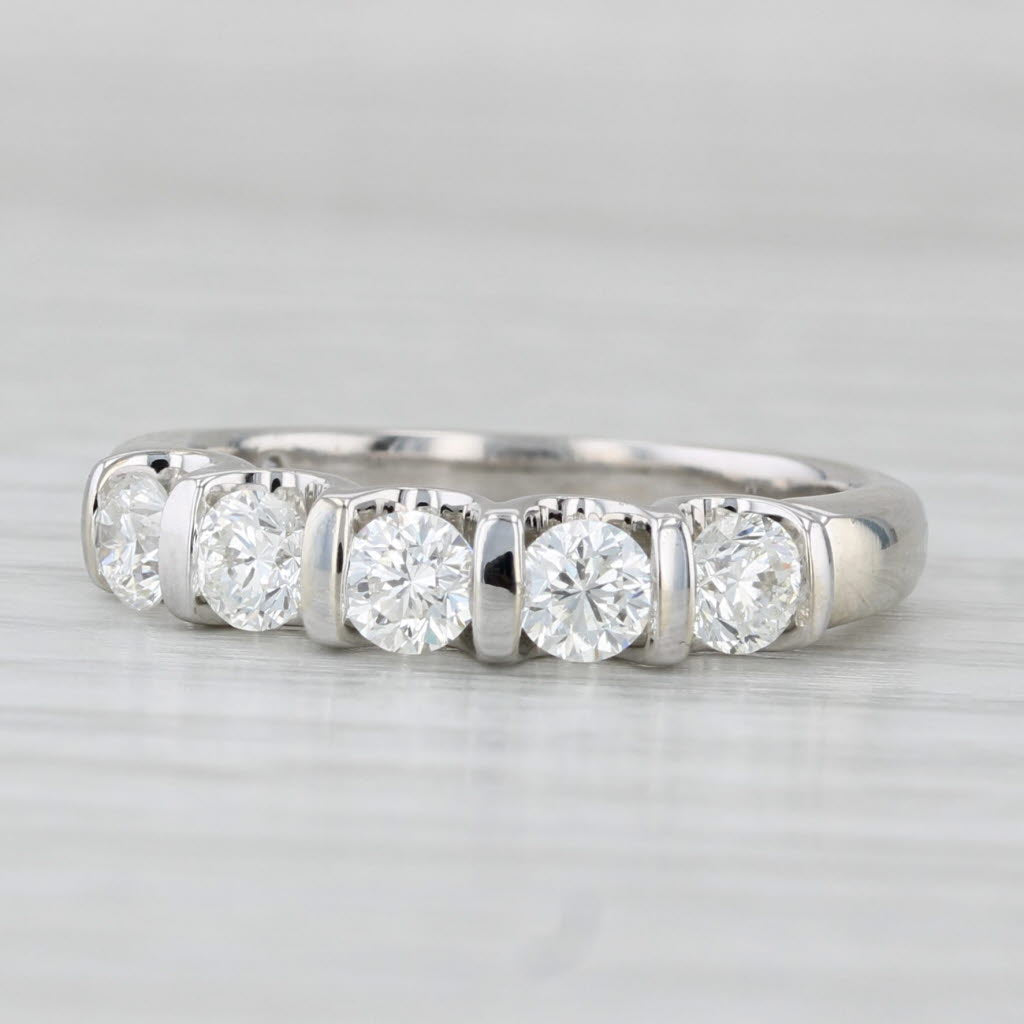 0.80ctw The Leo Diamond Wedding Ring 14k White Gold Stackable Anniversary Band