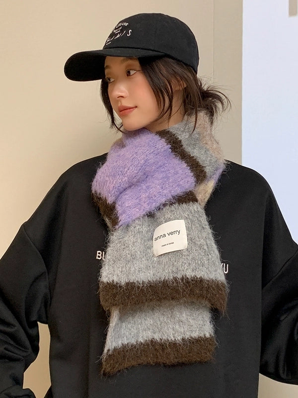 Women's Casual Princess Minimalist Stripe Polyester Scarf